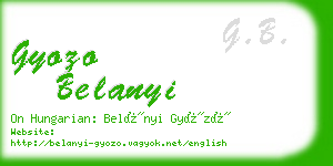 gyozo belanyi business card